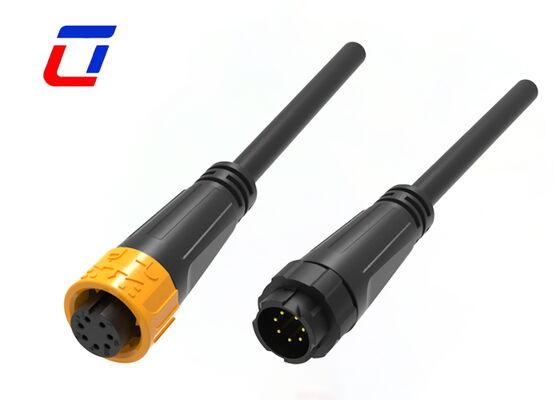300V M16 7 épingles connecteur étanche pousse verrouillage mâle câble femelle à câble / connecteurs de bord
