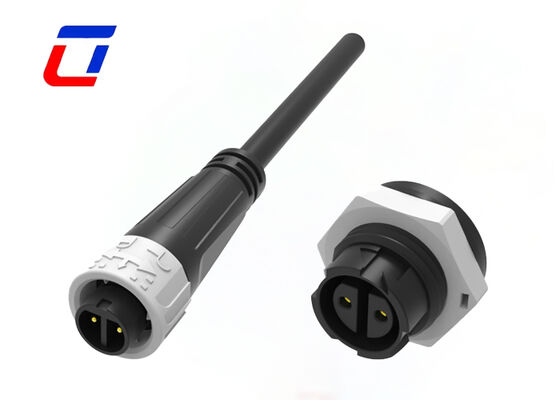 Connecteur d'alimentation circulaire de fil de serrure de poussée d'ODM de connecteurs imperméables d'IP67 M16 10A 2 broches