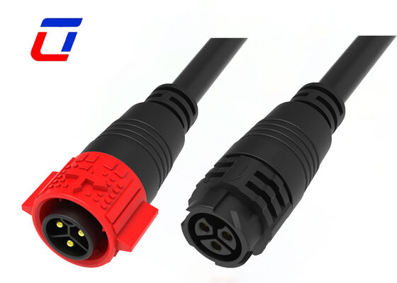 Connecteur rapide de serrure de Pin des connecteurs solaires 3 de C.C 20A IP67 à forte intensité M19