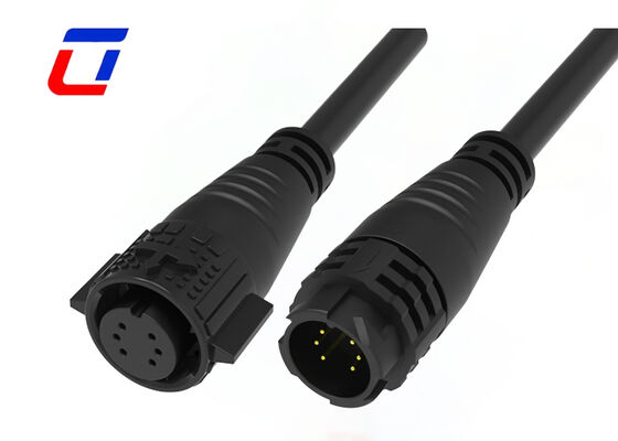 M19 6 pin 10A connecteurs de fil plaqué or PA66 connecteur de données étanche
