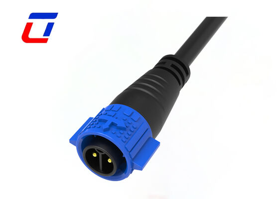 M19 20A connecteur de câble imperméable à 2 broches connecteur d'alimentation industrielle auto-verrouillable