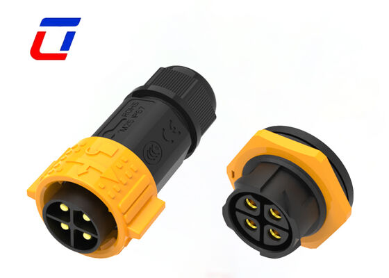 M25 600V 50A connecteur d'alimentation en courant continu étanche connecteurs en plastique mâle femelle 4 broches