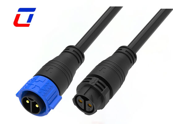 Connecteur étanche à 2 broches PA66 M25 IP67, connecteur de fil moulé à dégagement rapide 600V