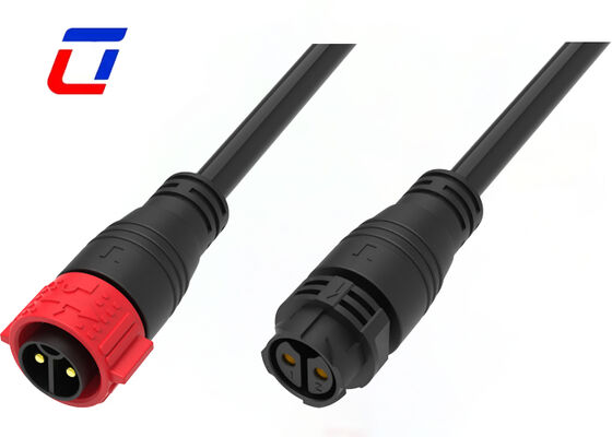 Connecteur étanche à 2 broches PA66 M25 IP67, connecteur de fil moulé à dégagement rapide 600V