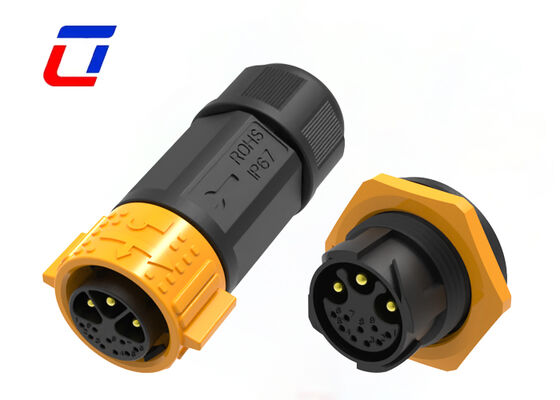 PA66 M25 12 broches prise et prise à verrouillage rapide IP67 Multi-Pin Connecteur pour la nouvelle énergie