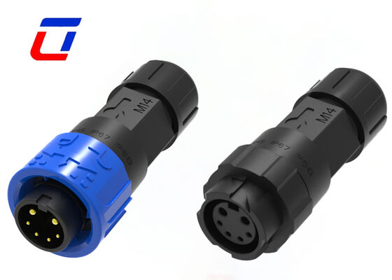 Connecteur circulaire en plastique M16 2 + 4 broches, connecteurs de signaux électriques extérieurs étanches 300V
