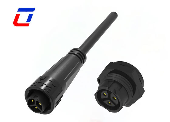 Connecteur à 3 broches IP67 Homme et femme M16 10A 300V Connecteur d'alimentation étanche