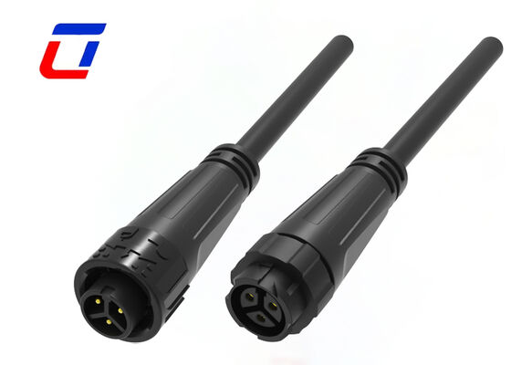 Connecteur à 3 broches IP67 Homme et femme M16 10A 300V Connecteur d'alimentation étanche