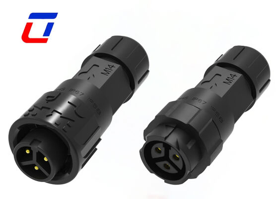 Connecteur à 3 broches IP67 Homme et femme M16 10A 300V Connecteur d'alimentation étanche