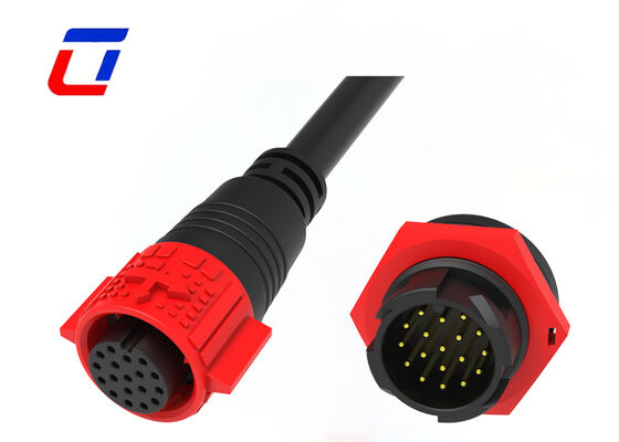 connecteur de données imperméable en plastique de Pin PA66 18 de connecteurs de prise et de prise de 5A IP67 M19