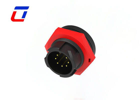 M19 7 Pin 5A Connecteurs de câble imperméables à l'eau pour automobile PA66 Connecteur de données en plastique mâle femelle
