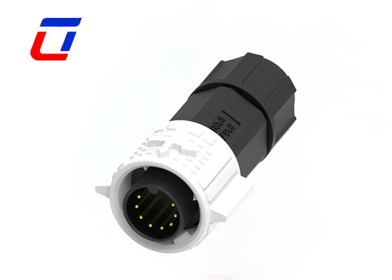 Basse tension 300V M19 8 broches connecteur circulaire PA66 étanche connecteur de données de verrouillage
