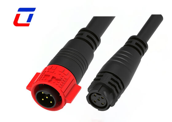 Connecteur de câble imperméable à l'eau 20A à 5 broches M19 Industrial Male Female Push Lock Connector