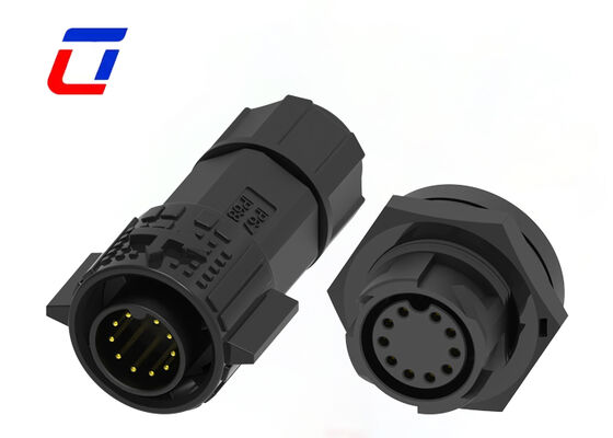 Connecteurs circulaires à poussée et traction de 300 V Connecteur imperméable à l'eau à 10 broches M19 pour écrans LED extérieurs