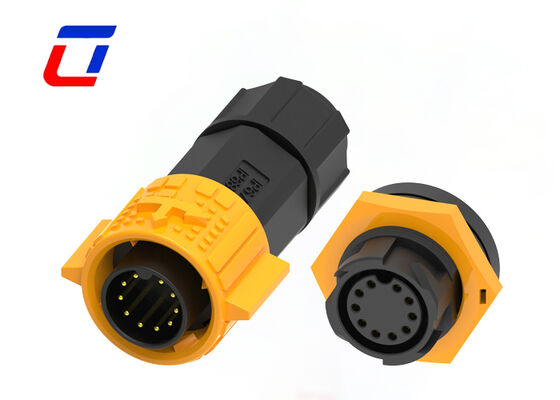 Connecteurs circulaires à poussée et traction de 300 V Connecteur imperméable à l'eau à 10 broches M19 pour écrans LED extérieurs