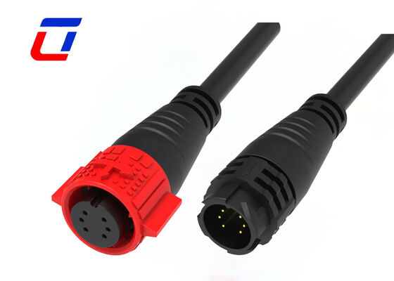 Transmission de signal M19 6 broches connecteurs de fil étanches extérieurs IP67 prise de prise rapide