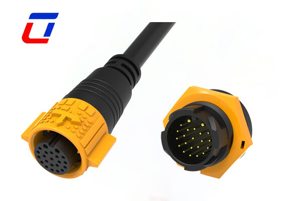 Fil imperméable de connecteur de M19 IP67 pour embarquer la Pin multi 2+20 de 300V pour le système solaire