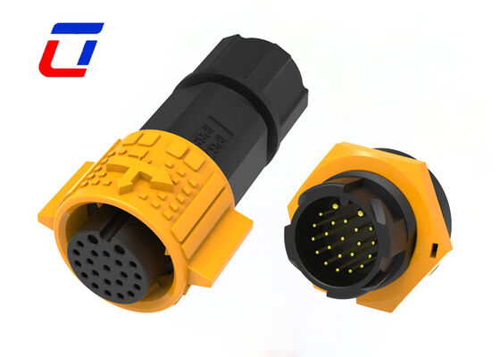 Fil imperméable de connecteur de M19 IP67 pour embarquer la Pin multi 2+20 de 300V pour le système solaire