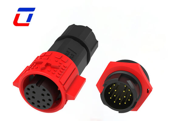 Connecteurs de données extérieurs imperméables à l'eau de 300 V M19 5A 16 broches Connecteur rapide mâle femelle