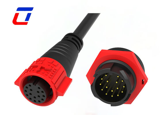 Connecteurs de données extérieurs imperméables à l'eau de 300 V M19 5A 16 broches Connecteur rapide mâle femelle