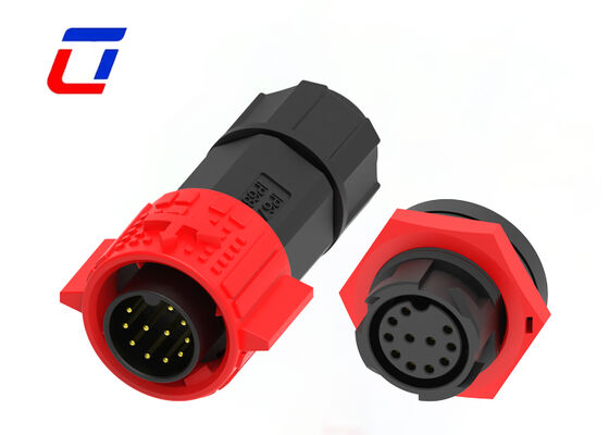 Connecteur de données à 11 broches autobloquant IP67, connecteurs LED basse tension M19 300V, étanche