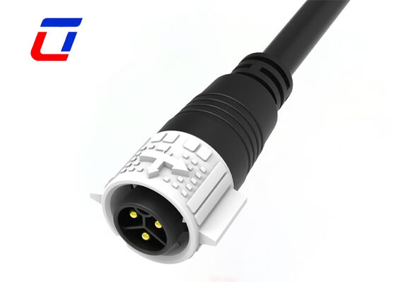 PA66 connecteur de câble moulé à 3 broches 20A connecteur étanche M19 extérieur pour les nouvelles énergies