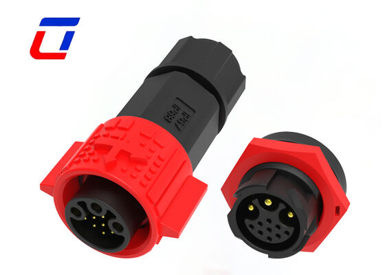 Connecteur étanche multipin M19 IP67 15A+5A 3+9 broches pour alimentation et données extérieur