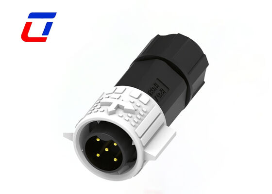Connecteurs électriques étanches IP67 à verrouillage rapide 20A M19 5 broches mâle femelle en plastique