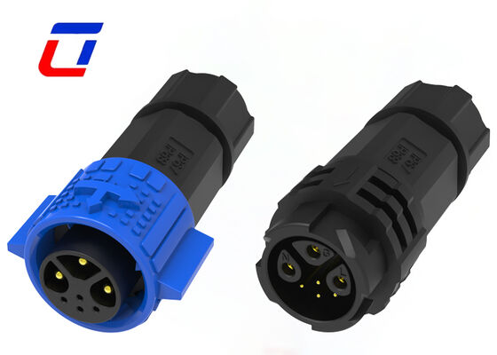 Connecteurs multipins étanches 15A+5A 3+4 broches M19 à verrouillage par poussée pour câble vers carte