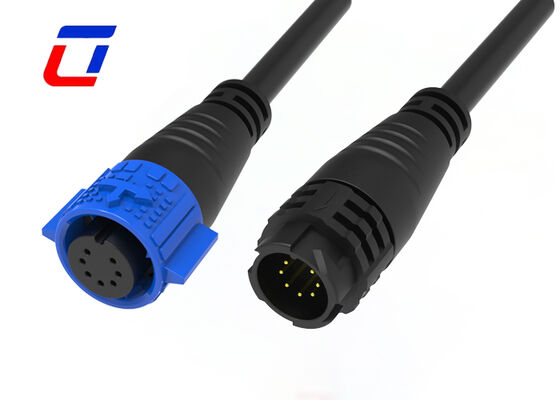 Connecteur étanche M19 en plastique 300V 5A à 7 broches, mâle et femelle, pour connexion de données à carte
