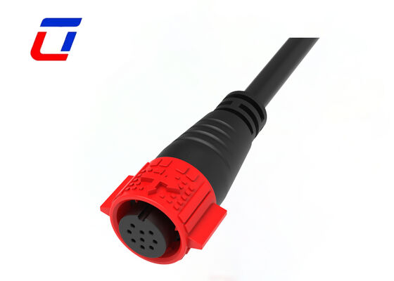 Connecteurs de câble moulés M19 à 9 broches 5A 300V avec verrouillage par pression et connecteur de données étanche