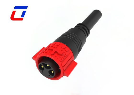 Connecteurs de câble 300V 3+2 broches étanches rouges M19 pour éclairage