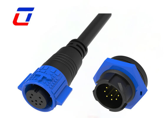 Connecteur mâle et femelle étanche M19 300V, meilleur connecteur extérieur à 8 broches