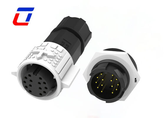 M19 14 broches connecteur de données imperméable à l'eau 300V ODM Quick Lock CE Obtenir connecteur mâle femelle