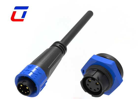 Connecteurs de signal et d'alimentation moulés 300V M16 2+4 broches 20A IP67