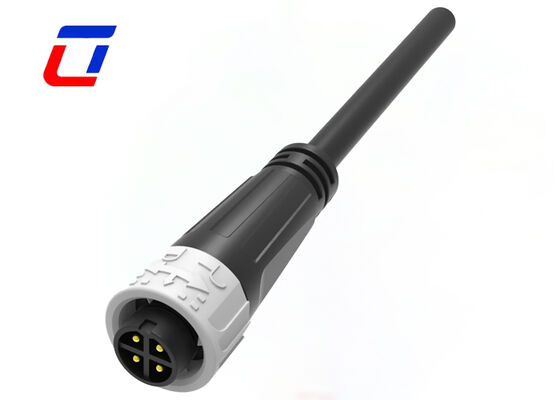 Connecteurs électriques mâles et femelles à verrouillage par pression M16, étanches pour extérieur, 10A, 4 broches