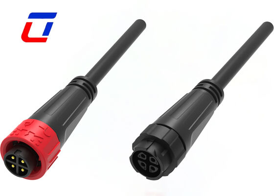 Connecteurs électriques mâles et femelles à verrouillage par pression M16, étanches pour extérieur, 10A, 4 broches