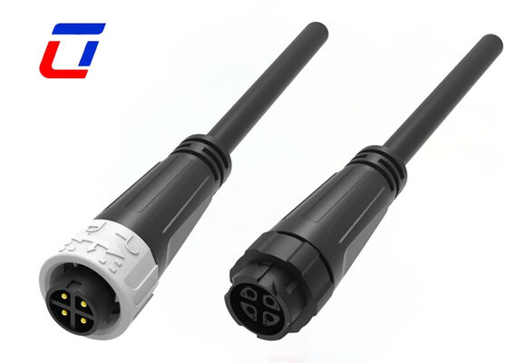 Connecteurs électriques mâles et femelles à verrouillage par pression M16, étanches pour extérieur, 10A, 4 broches