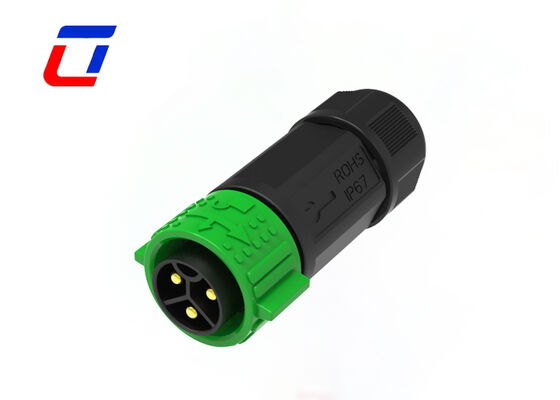 50A PA66 3 broches connecteur circulaire étanche à l'eau M25 600V IP67 Connecteurs rapides de puissance