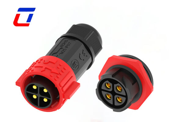 Connecteur mâle-femelle circulaire haute intensité 50A M25 4 broches en plastique PA66