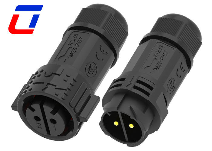 IP67 50A Connecteur étanche à l'eau extérieur 2 broches Connecteur d'alimentation mâle femelle