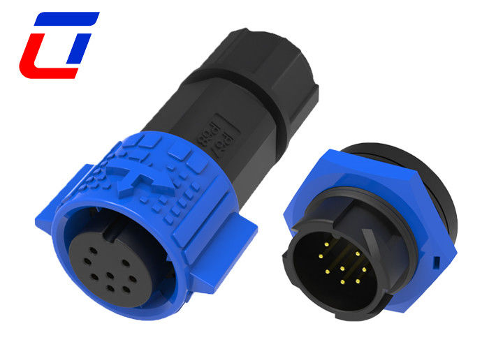Signal 5A Fermeture rapide Connecteur circulaire imperméable à l'eau 8 broches M19 Pour LED