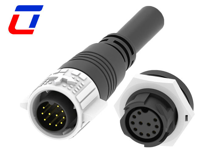Cable à prise mâle IP67 Panneau monté Connecteur imperméable à l'eau 11 broche M19 Pour les lumières de croissance