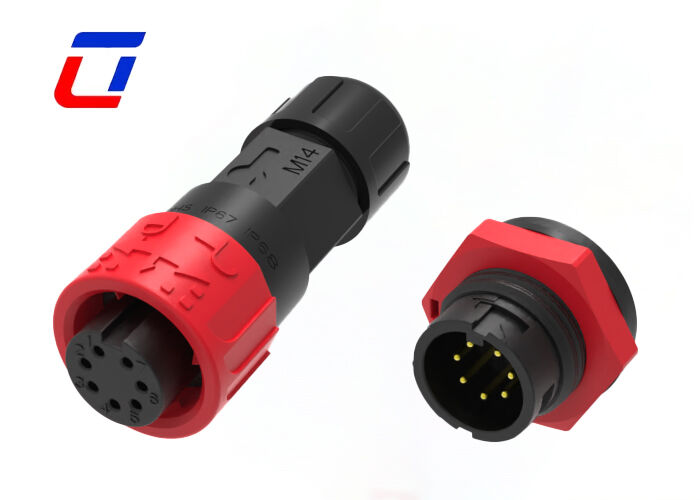 IP67 M16 7 broches 300V connecteurs LED basse tension Circulaire Tailles de connecteur mâle femelle