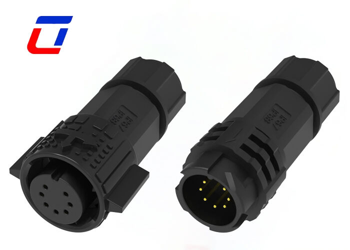 Le CE a certifié le connecteur imperméable de Pin de la circulaire 7 de connecteurs d'éclairage extérieur de M19 300V