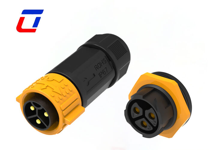 M25 3 broches 50A Connecteur électrique câble à bord IP67 Fermeture rapide Connecteur étanche extérieur