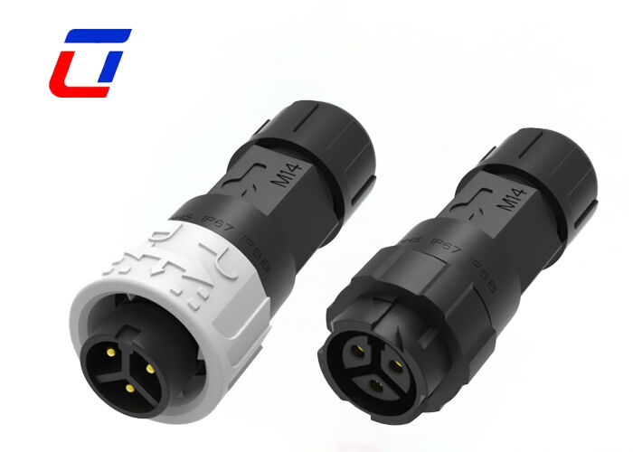 Connecteurs mâles femelles en plastique de Pin 10A de M16 3 poussent le connecteur d'alimentation imperméable de serrure