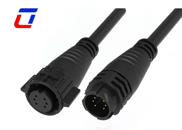 M19 6 pin 10A connecteurs de fil plaqué or PA66 connecteur de données étanche