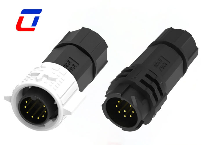 Basse tension 300V M19 8 broches connecteur circulaire PA66 étanche connecteur de données de verrouillage