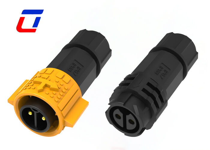 M19 20A connecteur d'alimentation circulaire à 2 broches imperméable à l'eau extérieur IP67 pour l'automatisation industrielle